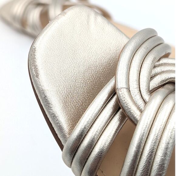 Marc Fisher LTD Casara Slide Sandal Women's Square Toe Gold Size US6.5M EU37 - Picture 7 of 10